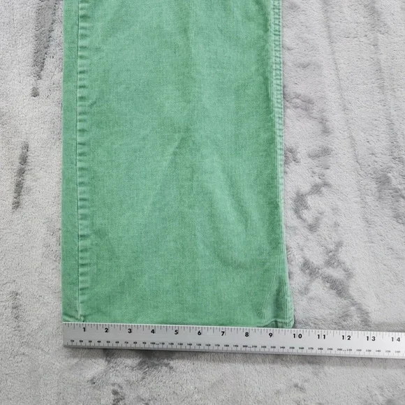 Vintage Y2K Old Navy Pants Womens 10 Green Corduroy Low Waist Flare Leg Preppy - Picture 14 of 14